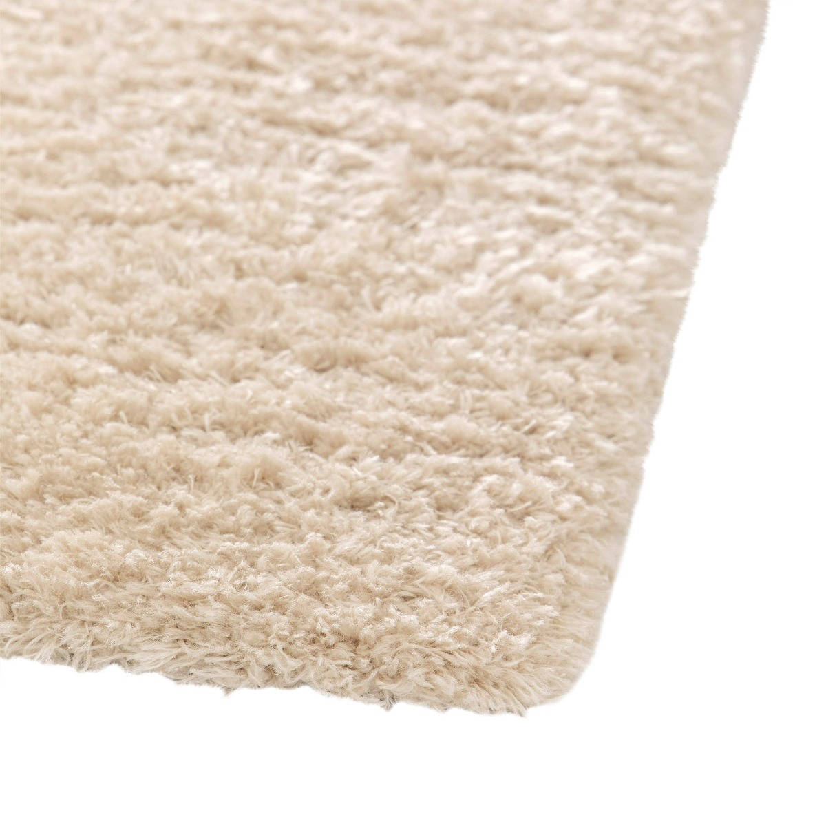 Tapis shaggy doux à relief géométrique ORGANIC STREET beige, THE DECO FACTORY