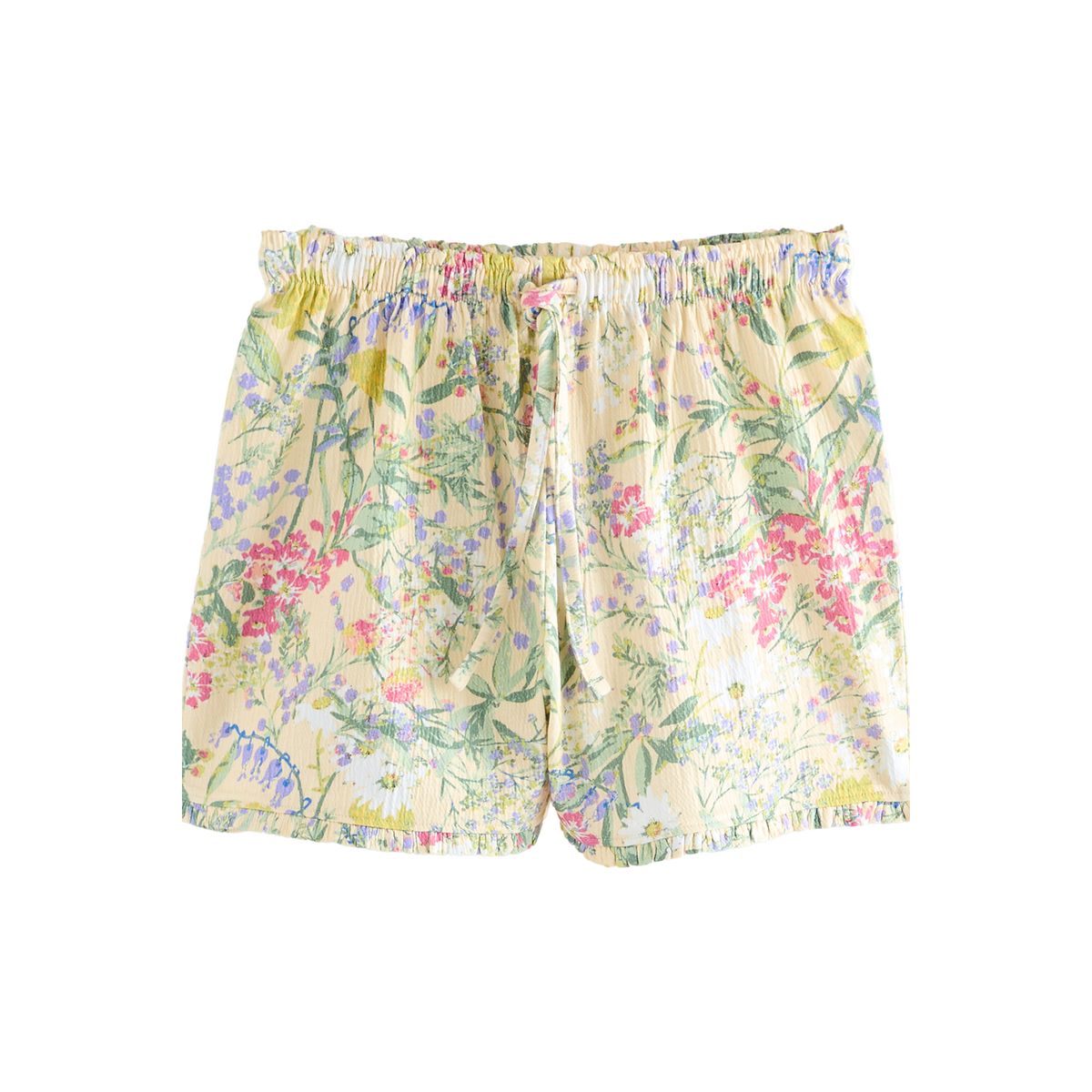 Pyjama short sans manches texturé, ensemble crème  à fleurs, NEXT