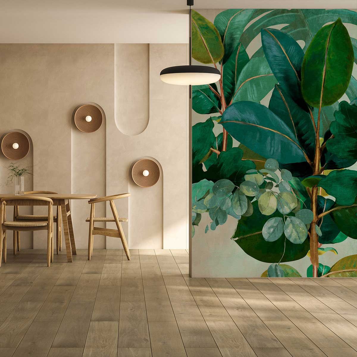 Papier peint symphonie des feuilles intissé, HEXOA