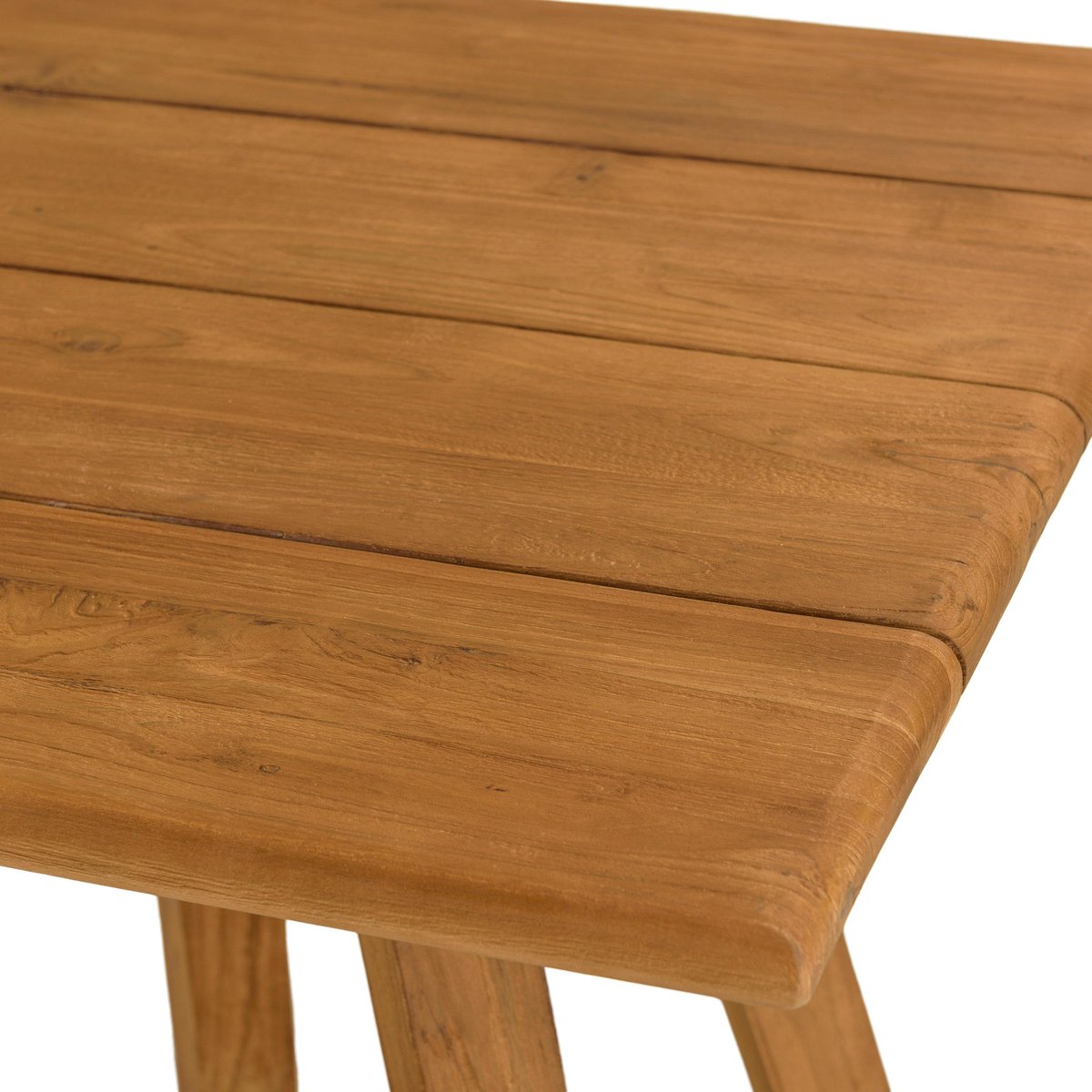 Table de jardin carrée 70 cm en teck recyclé ORIA bois naturel, PIER IMPORT