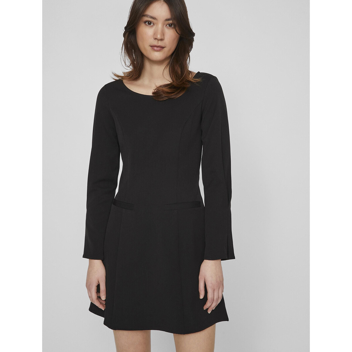 Long Sleeve Mini Dress black, VILA