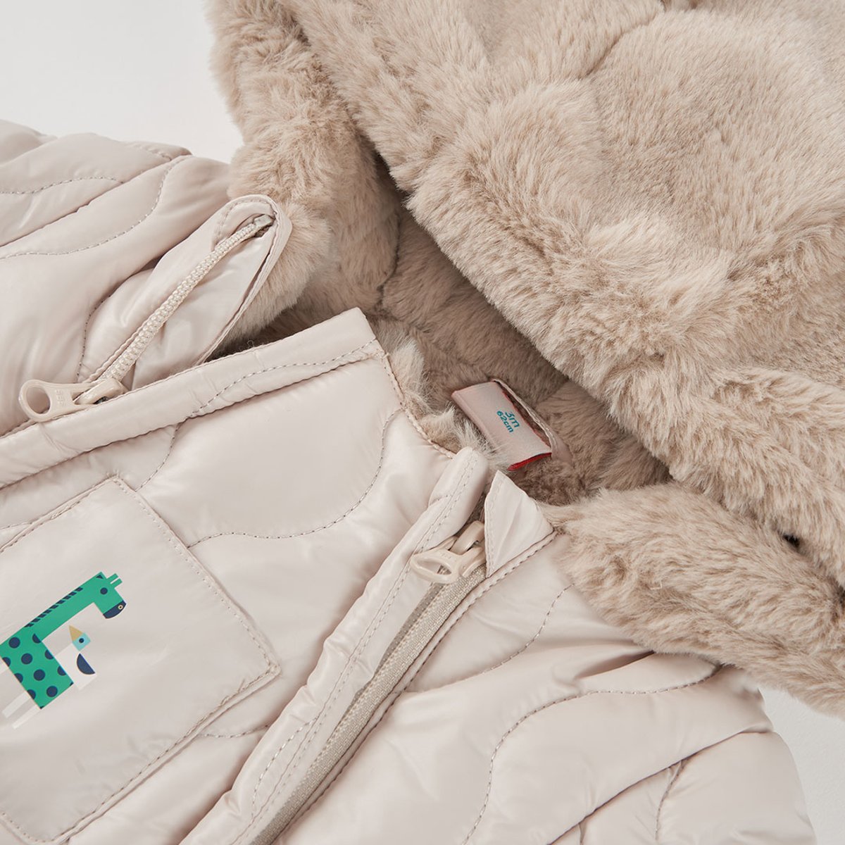 Combipilote bébé imprimé girafe beige, BOBOLI