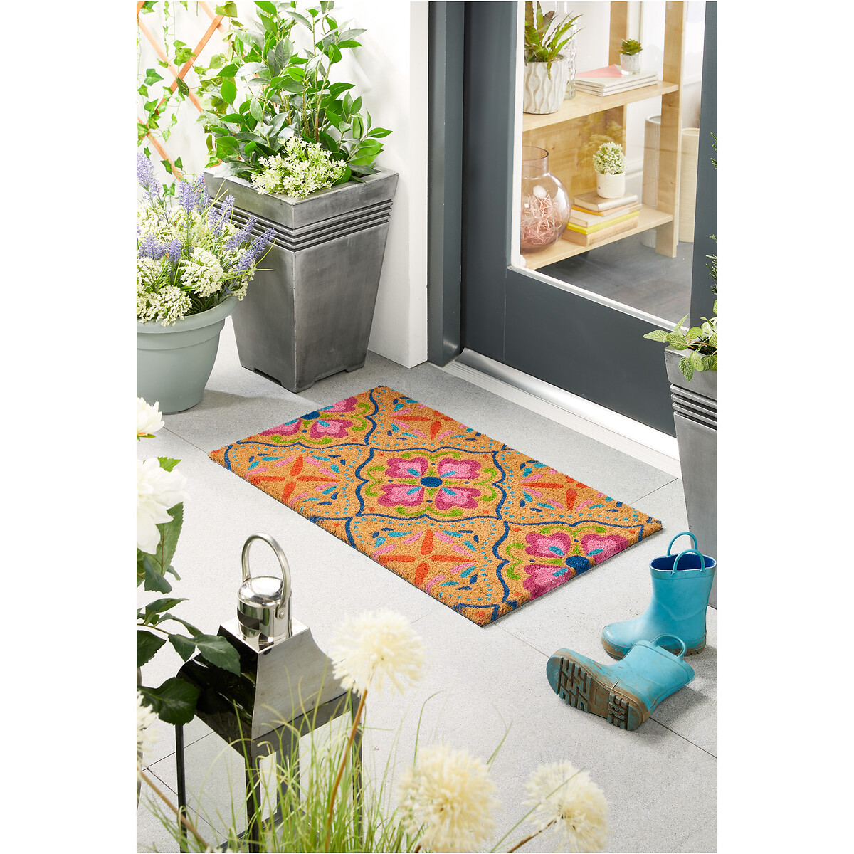 Bright Tile Coir Doormat multi-coloured, MY MAT