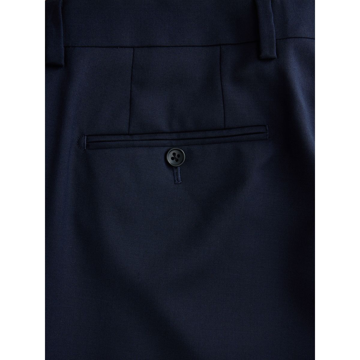 Pantalon de costume ajusté laine signature bleu marine, NEXT