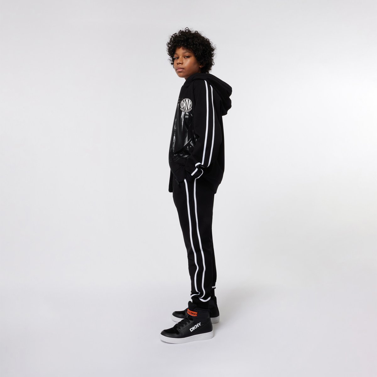 Cardigan zippé à capuche black, DKNY