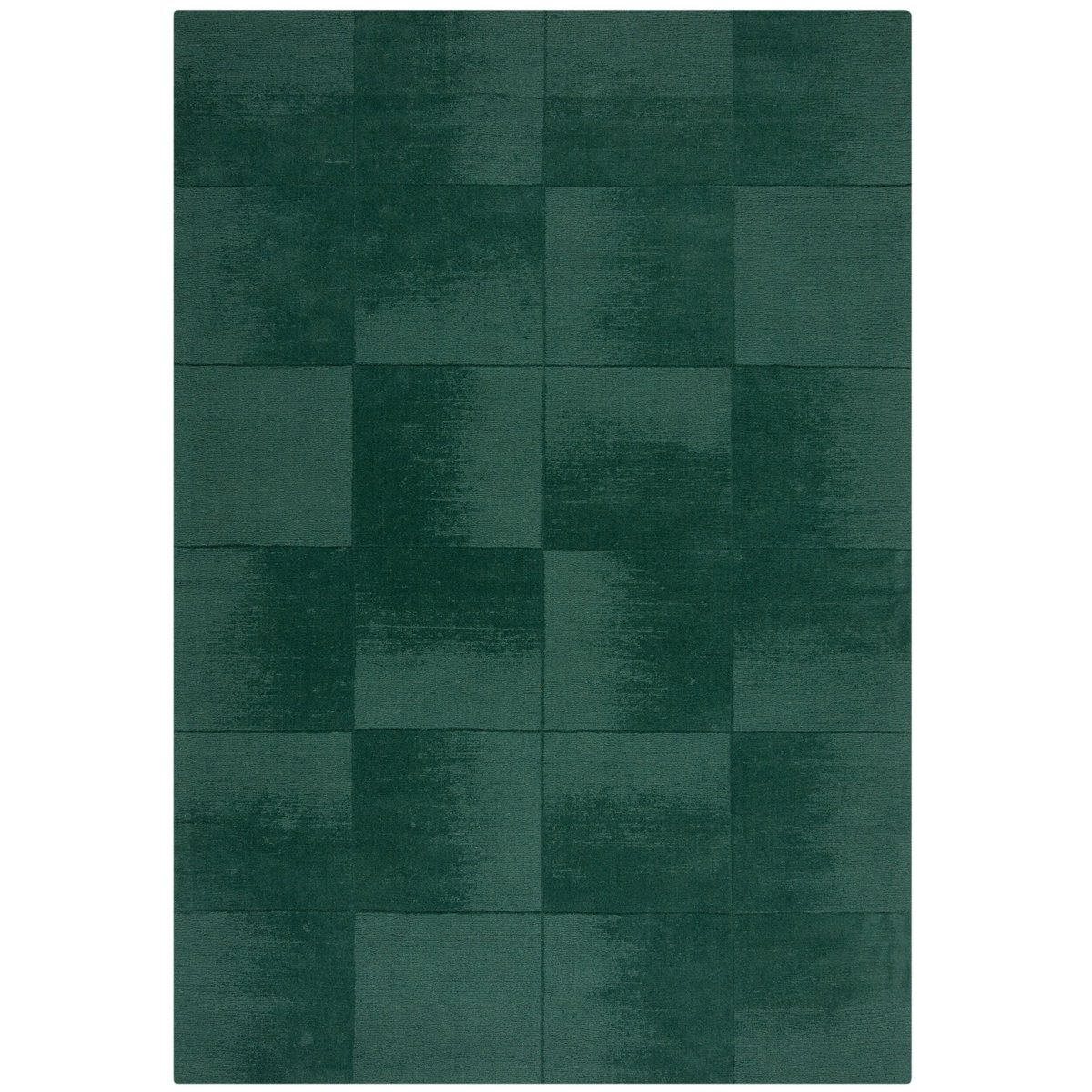 Tapis salon et chambre moderne en laine CARVO vert, NOVATREND