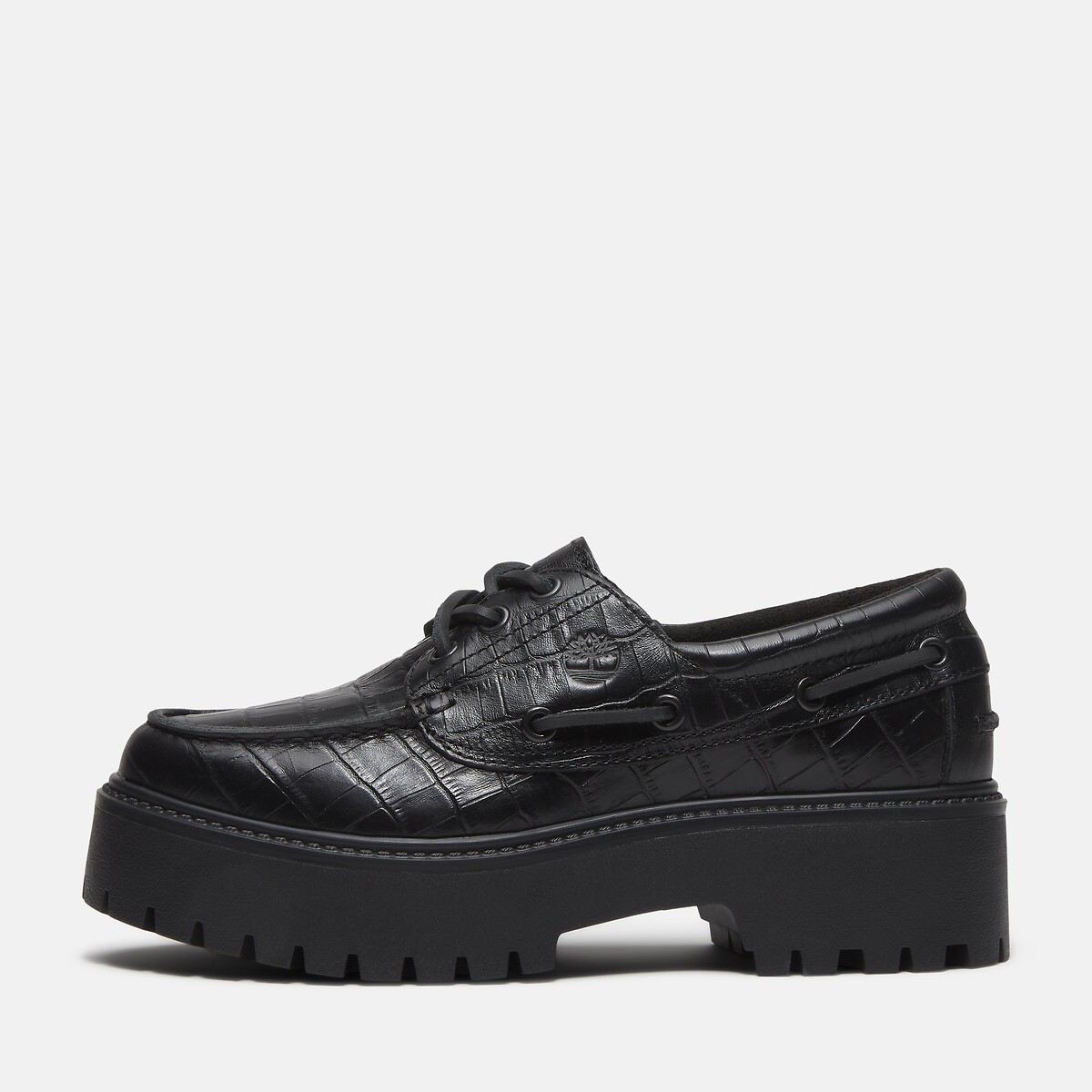 Derbies compensées, en cuir, STONE STREET BOAT SHOE noir, TIMBERLAND