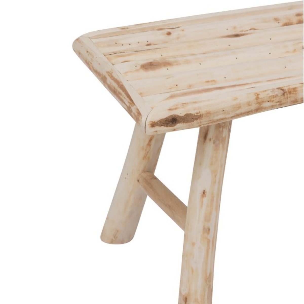 Banc en bois de peuplier WOODY beige, ATMOSPHERA