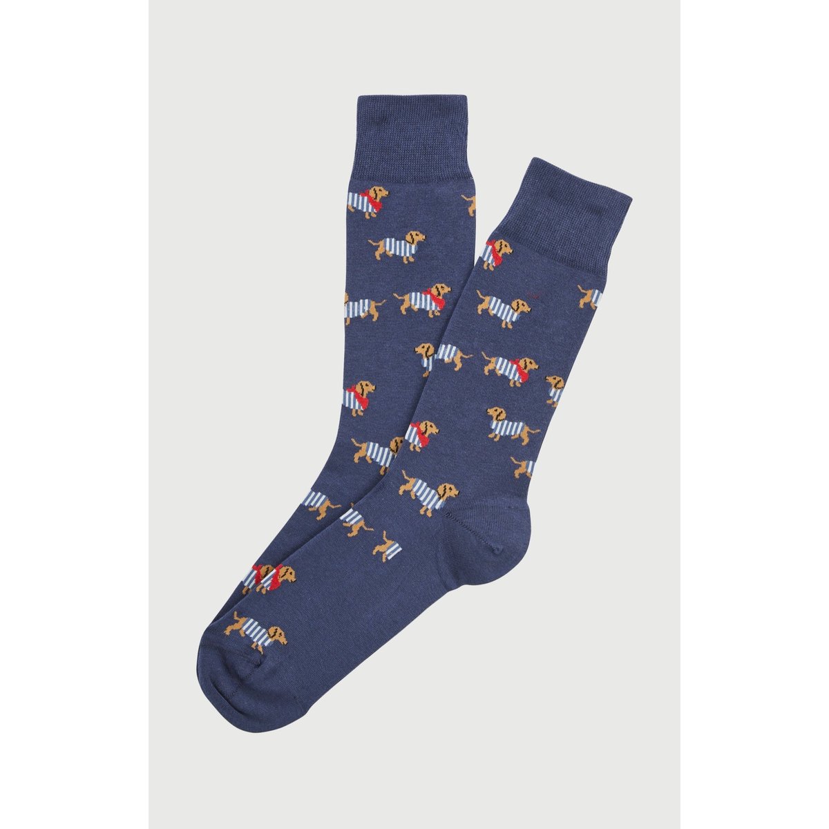 Chaussettes en coton imprimé Tobbie Marine marine, ARTHUR