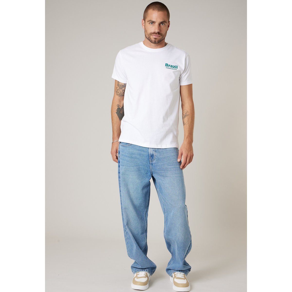 Jean confort homme en 100% coton PAGGY med blue used, DEELUXE