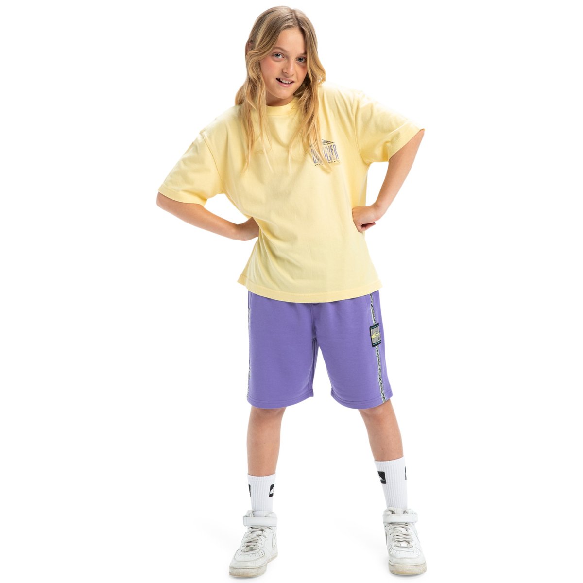 T-shirt à manches courtes WORLD FORCE jaune popcorn, QUIKSILVER