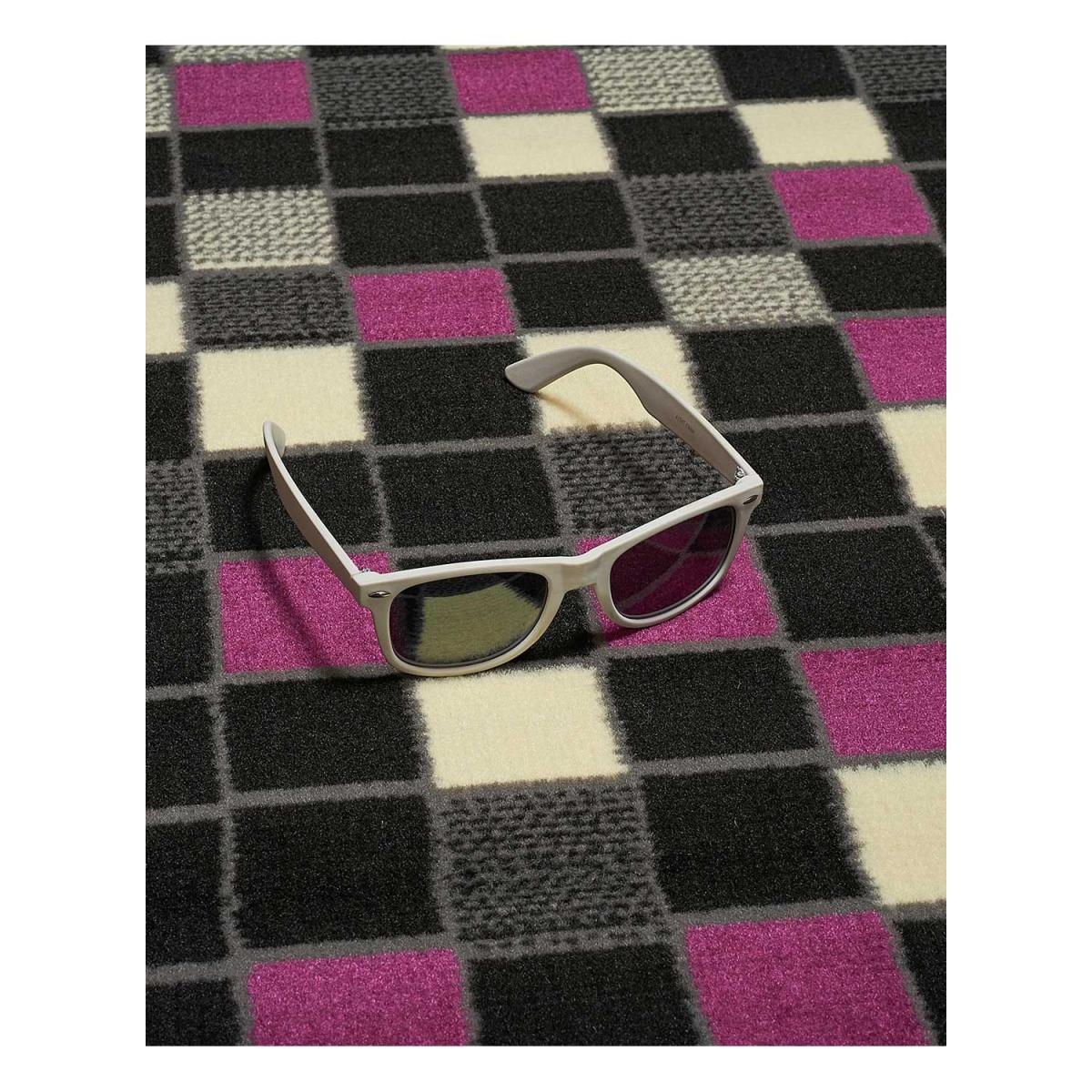 Tapis Chambre tissé motif géométrique PICASLER fuchsia, UN AMOUR DE TAPIS