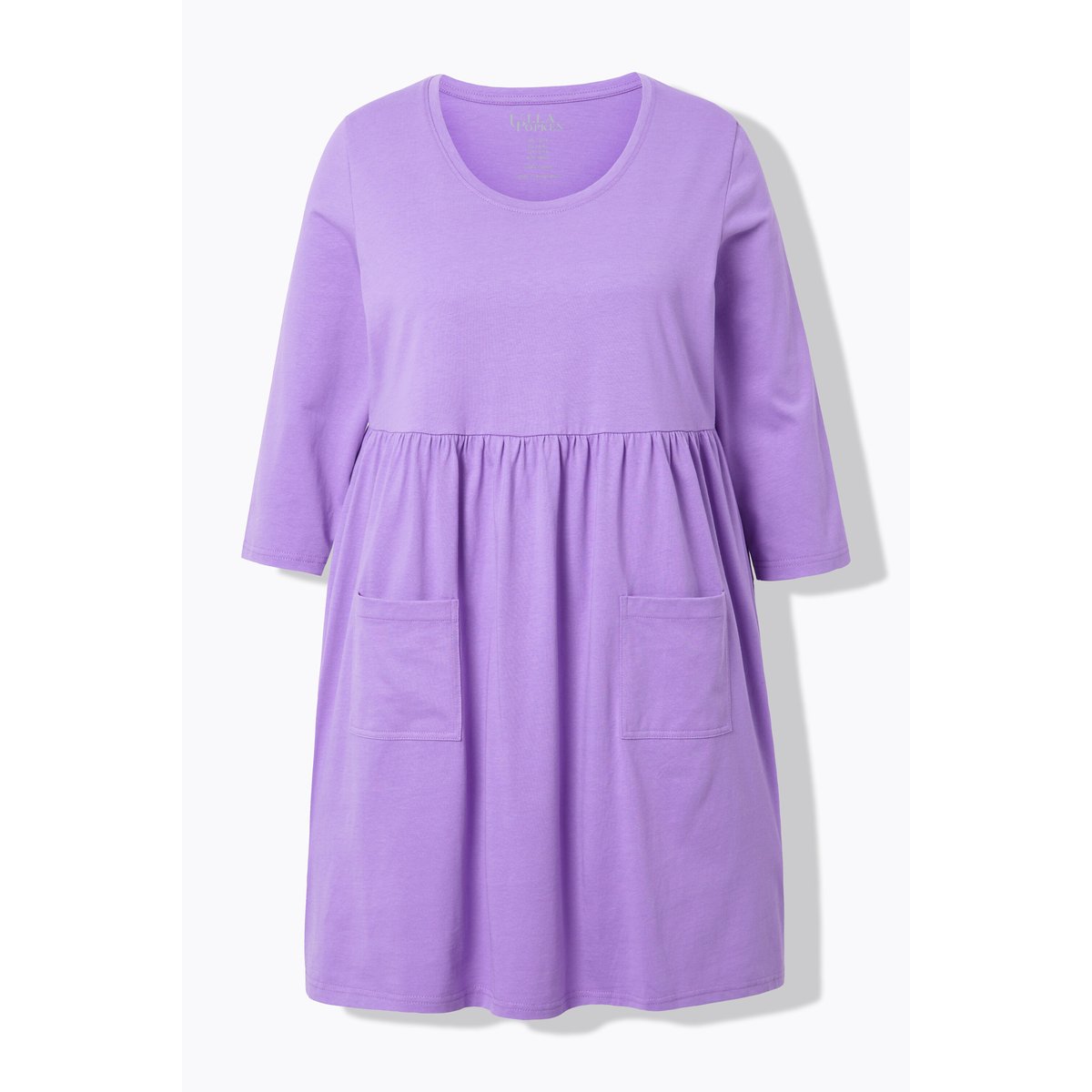 T-shirt long coupe évasée, poches violet, ULLA POPKEN