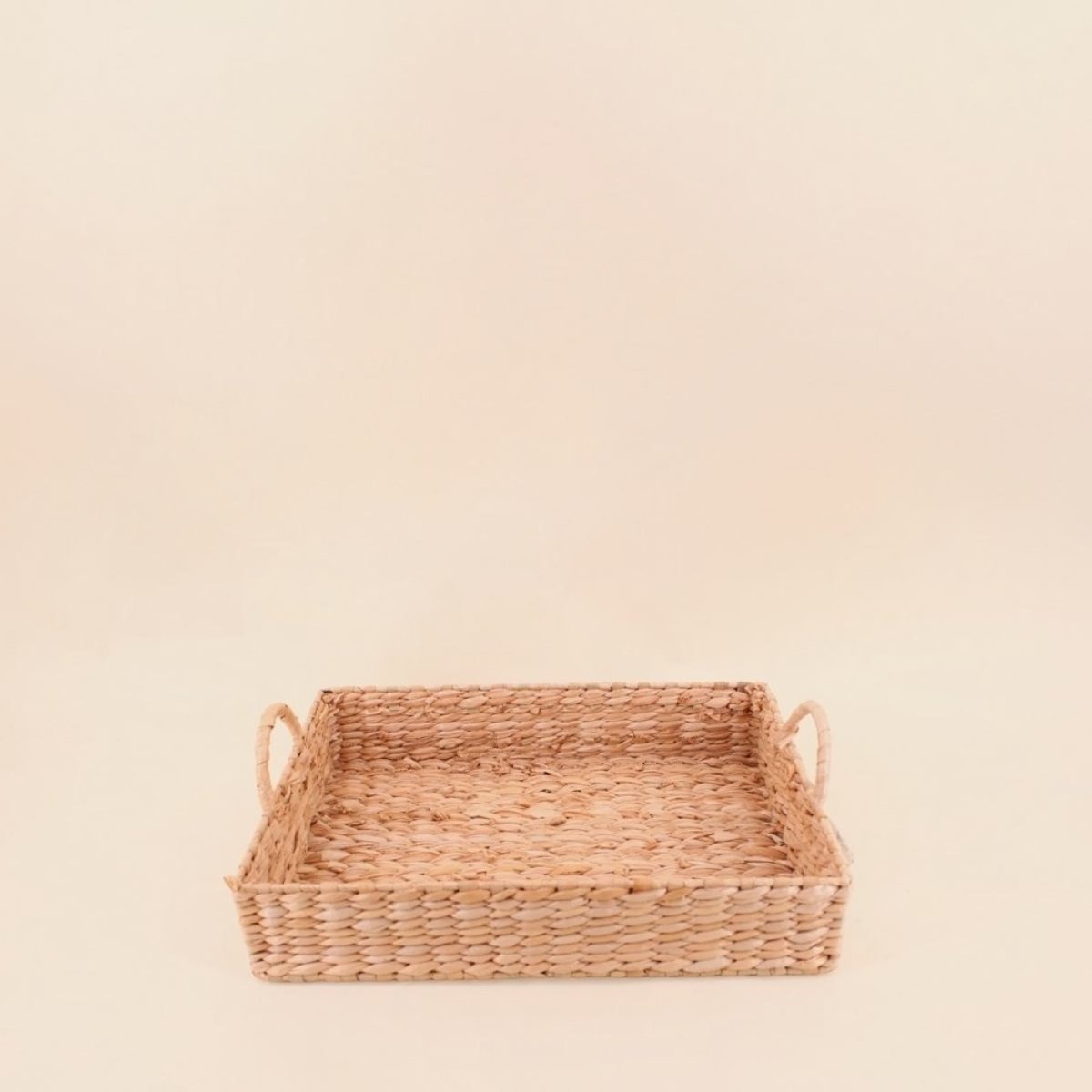 Plateau avec poignées en fibres naturelles 41x30cm naturel, ORNAMI