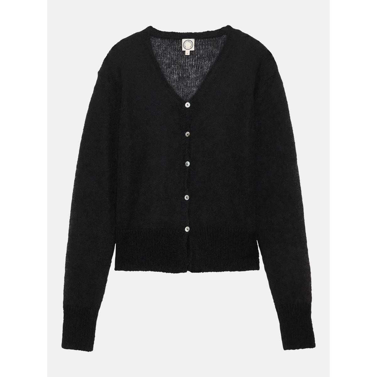 Cardigan Alex en maille mohair et laine mérinos - Ines de la Fressange Paris noir, INES DE LA FRESSANGE PARIS