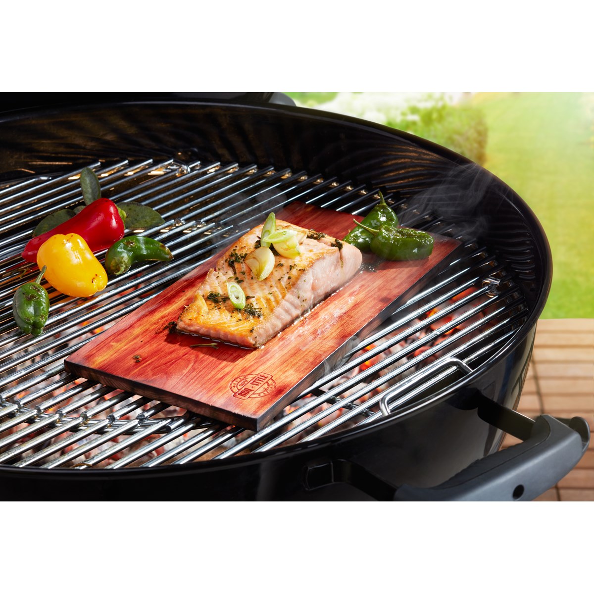 Set de 2 planches en cèdre pour barbecue BBQ marron, GEFU