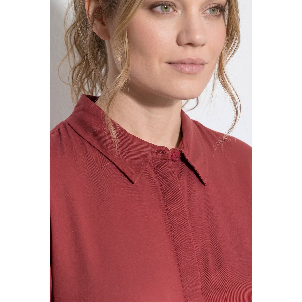 Robe midi en Lyocell, coupe évasée bois de rose, ULLA POPKEN