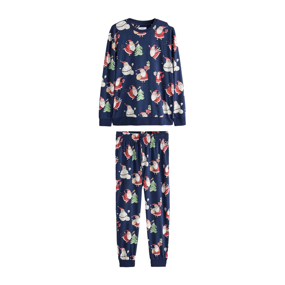 Pyjama à imprimé père noël collection famille bleu marine, NEXT