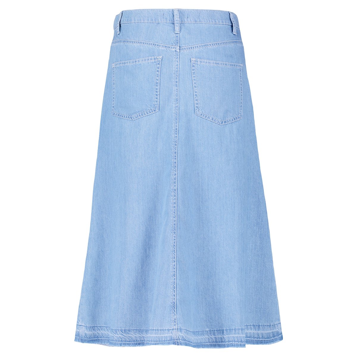 Jupe en jean à bord franc light blue denim, BETTY BARCLAY
