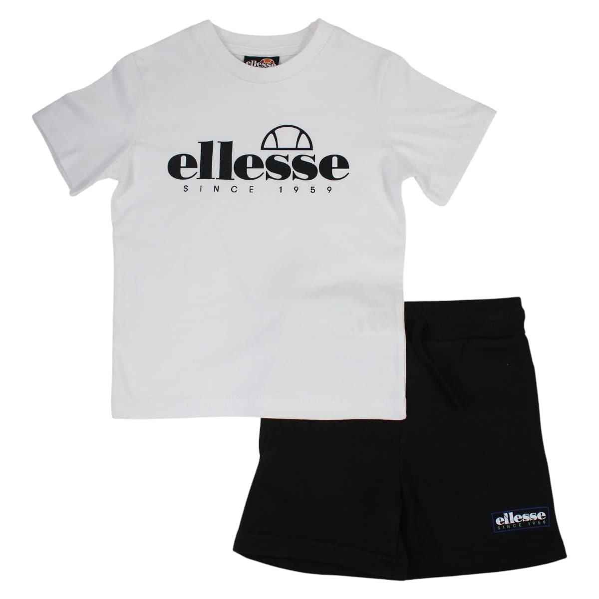 Lot de 2 t-shirts manches courtes et short PLAYGROUND noir, ELLESSE