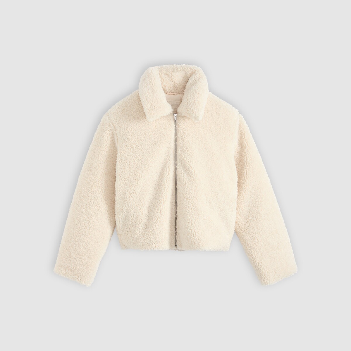 Veste courte zippée sherpa ecru, LEVI'S