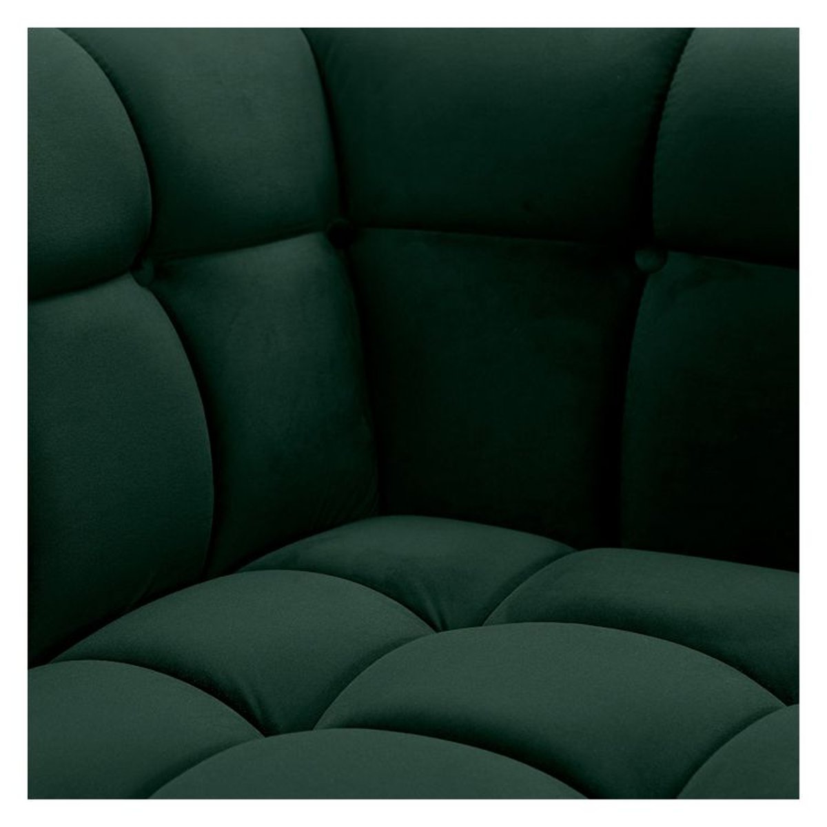 Ensemble canapé et fauteuil en velours 4 places - MONA vert sapin, MAISON PAVANE