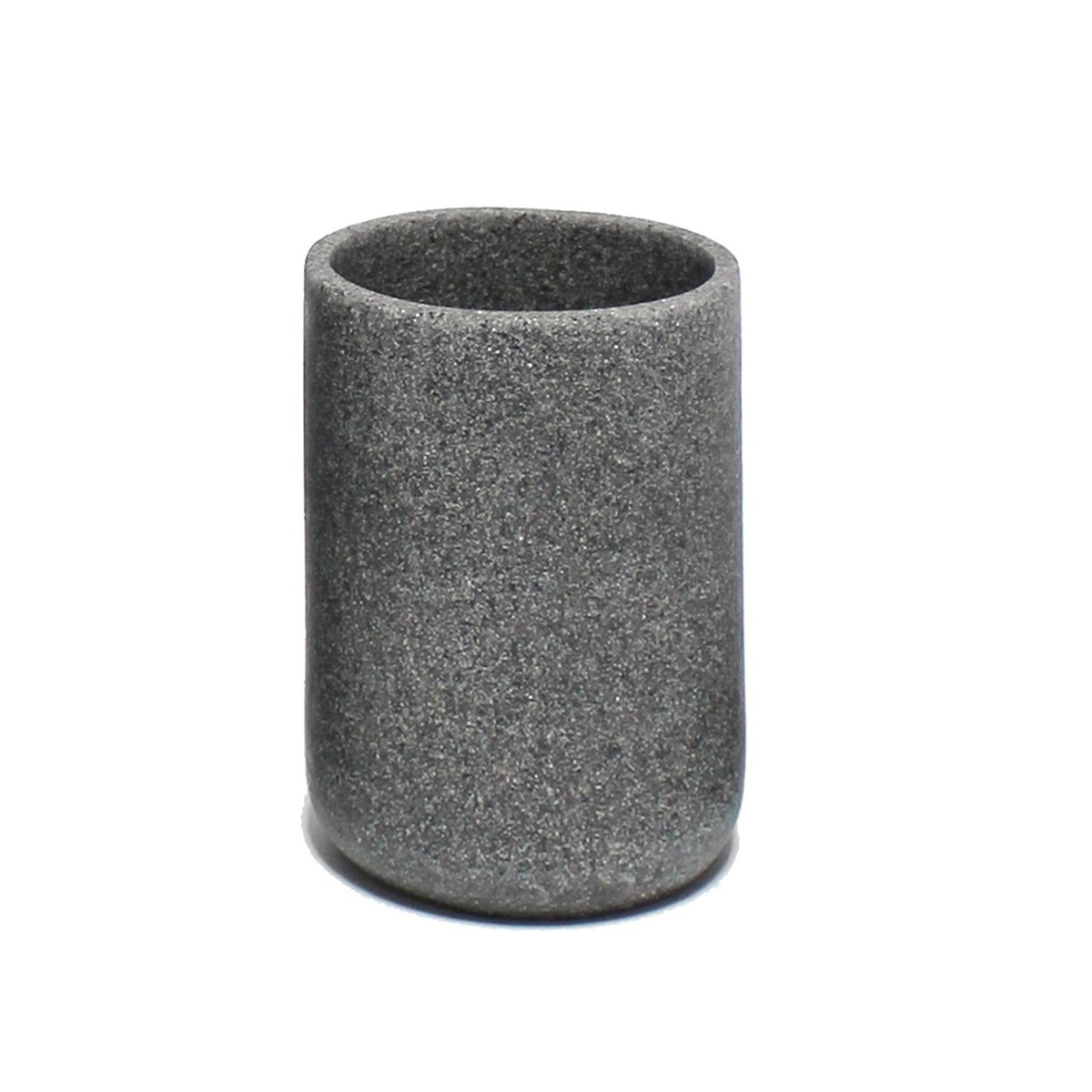 Gobelet de salle de bain effet granit JASPER gris foncé, TOILINUX