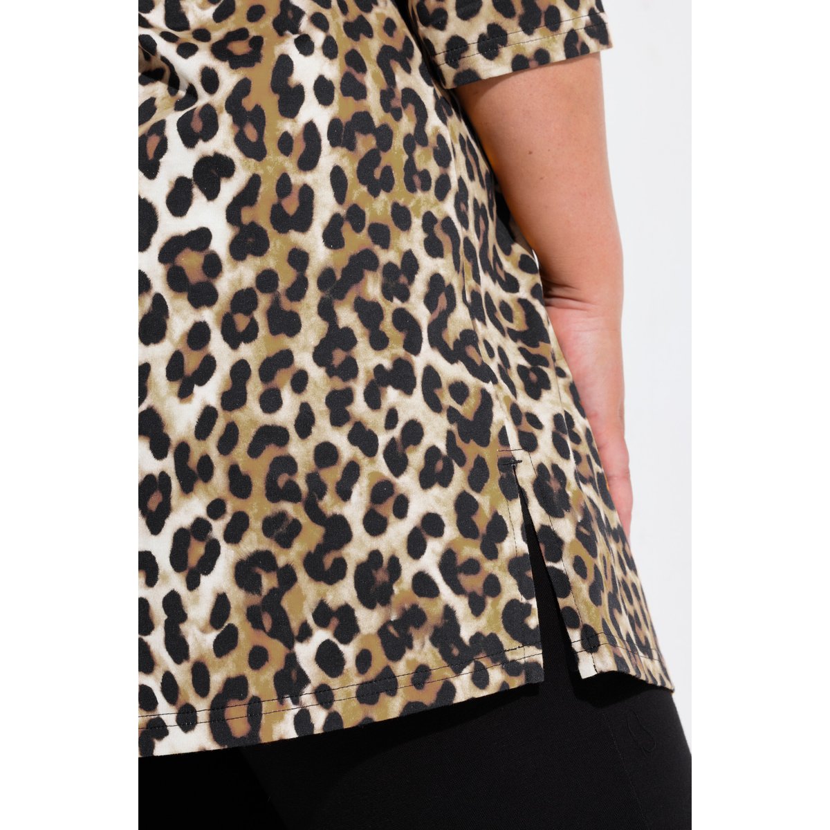 T-shirt long noir, ULLA POPKEN
