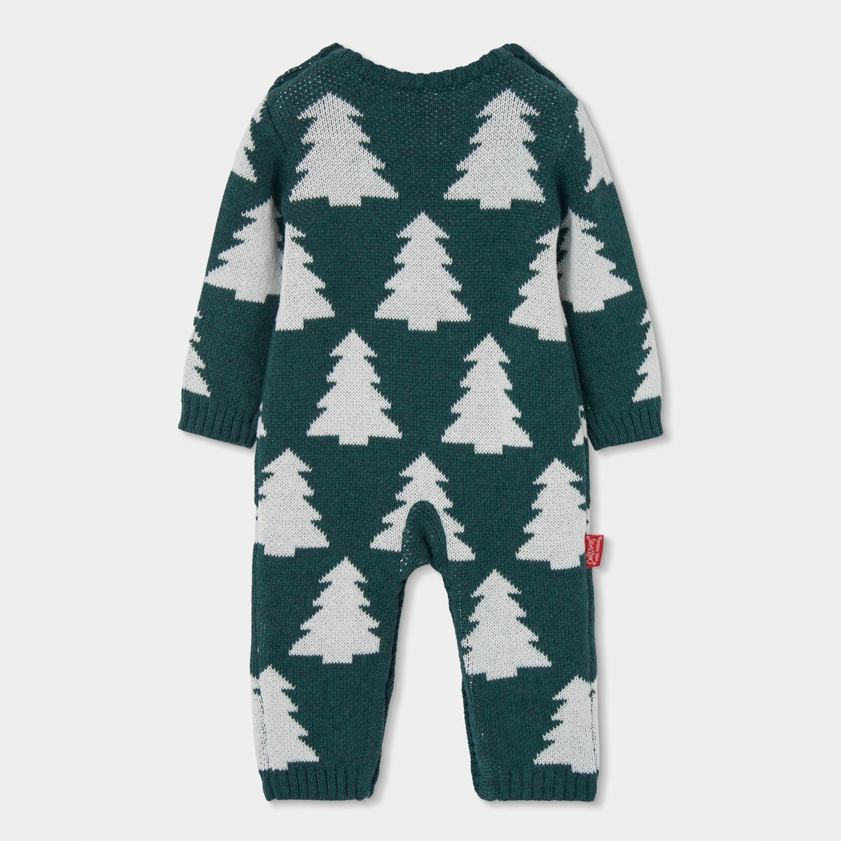 Pyjama bébé imprimée sapins de Noël vert, BOBOLI