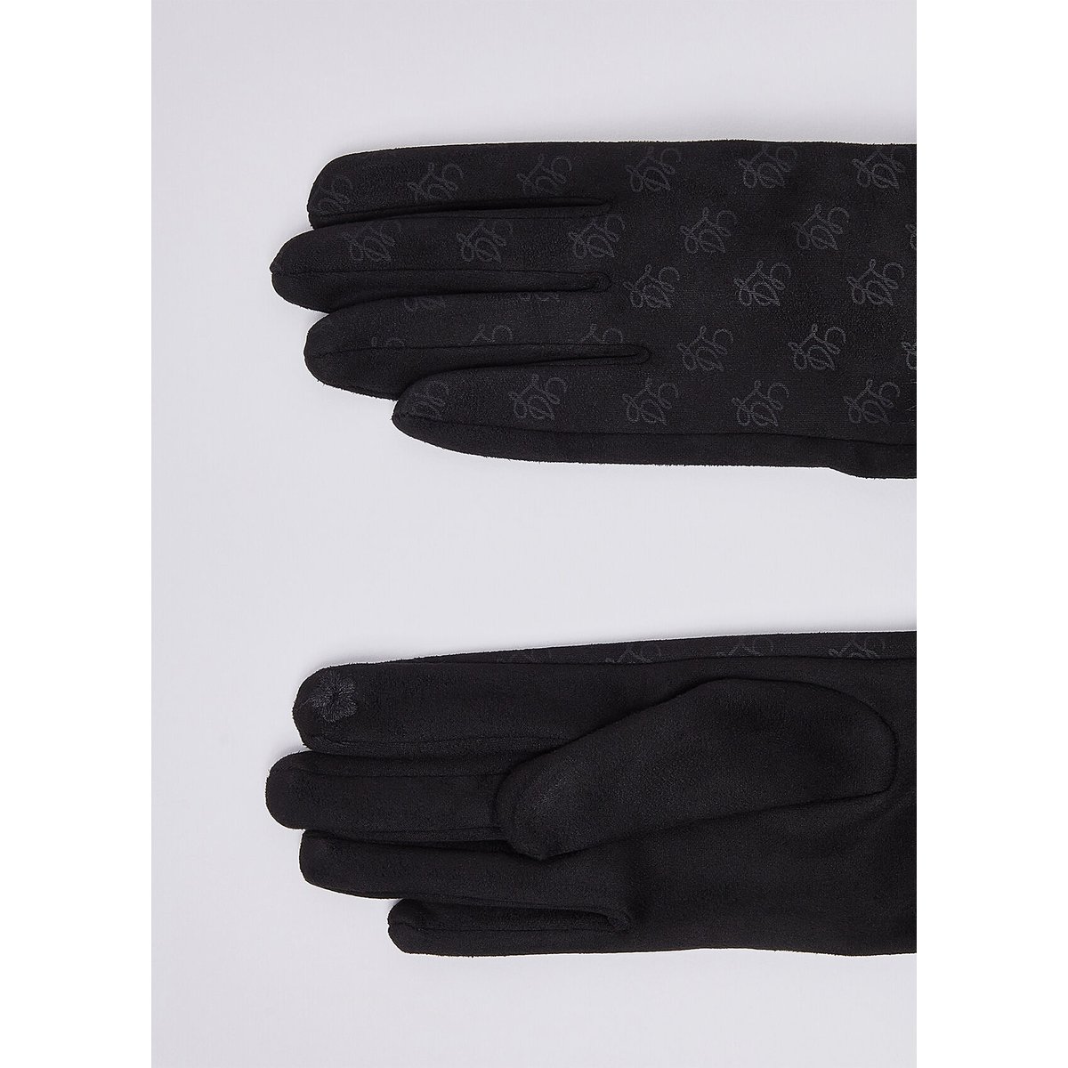 Gants avec Détails en imitation fourrure noir, LIU JO