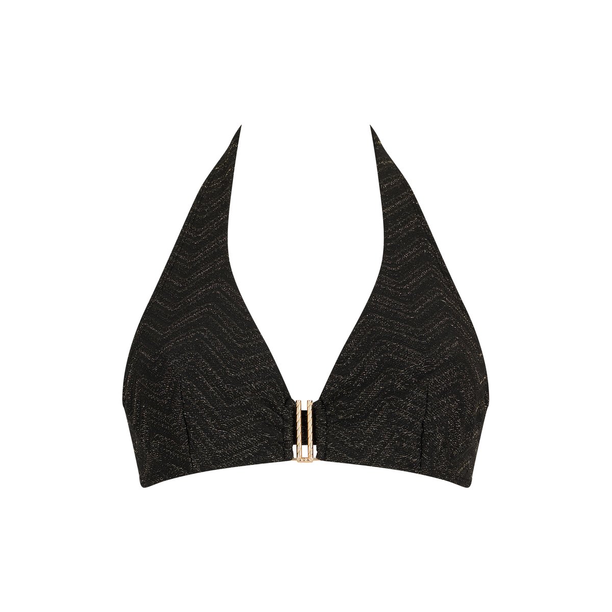 Haut de maillot de bain Triangle avec armatures Golden Horizon noir, AUBADE