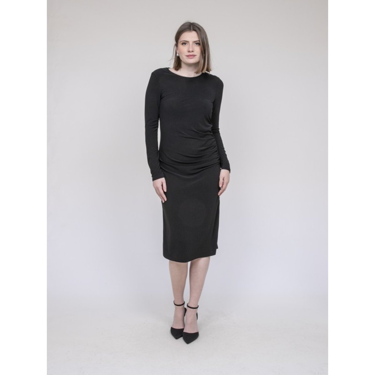 Robe Midi Irena noir, DONA LISA