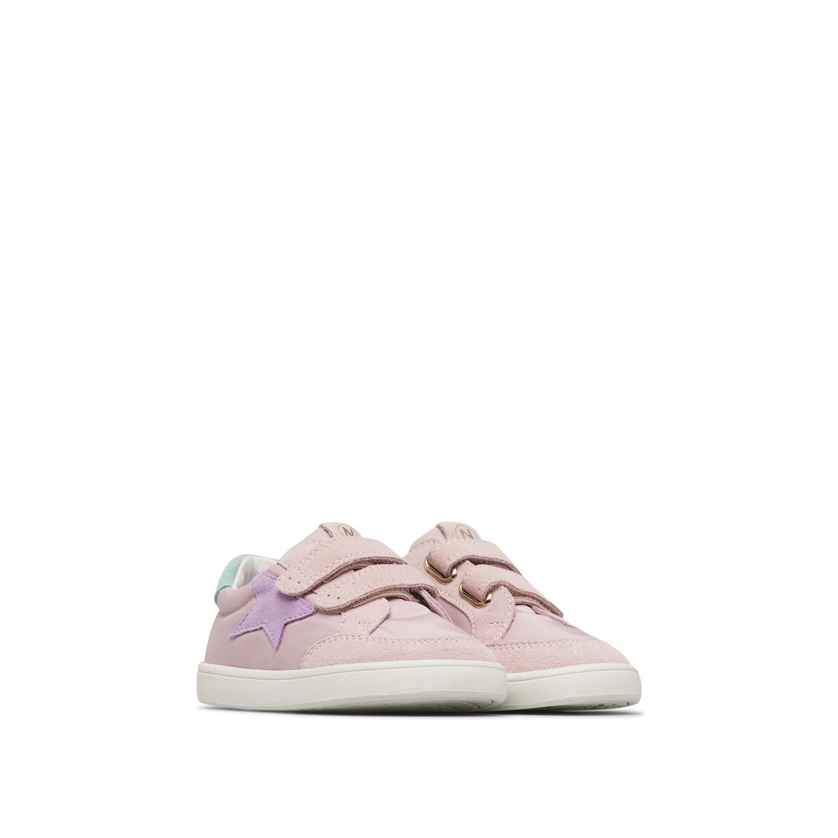 Sneakers pieds nus en cuir et tissu BAREFOOT ZUNKI VL. rose-bleu ciel-, NATURINO