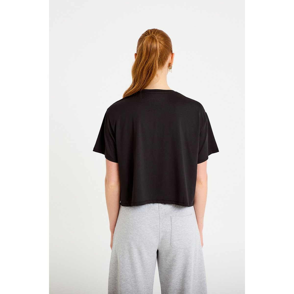 T-shirt manches courtes activewear noir, CACHE CACHE