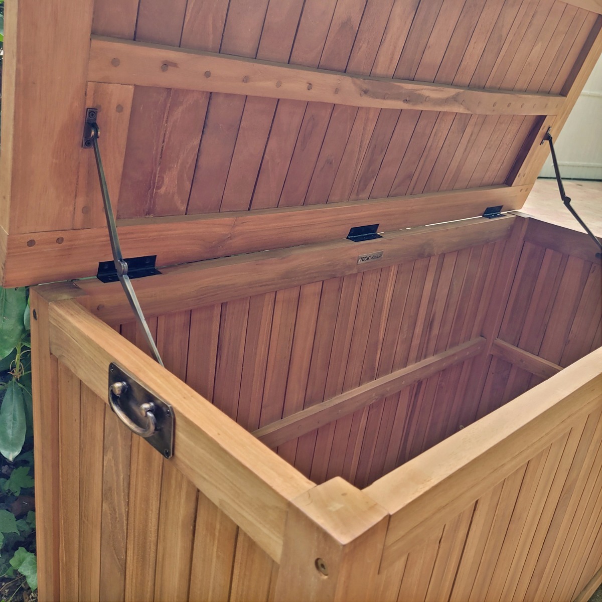 Coffre de jardin en teck massif Aoba naturel, TECK ATTITUDE
