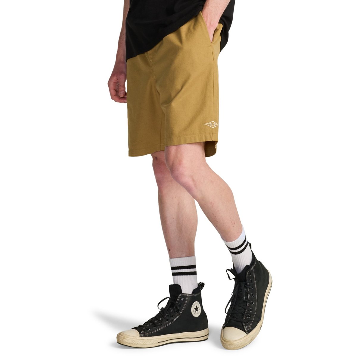 Short taille élastique LARRY LINEN beige khaki, BILLABONG