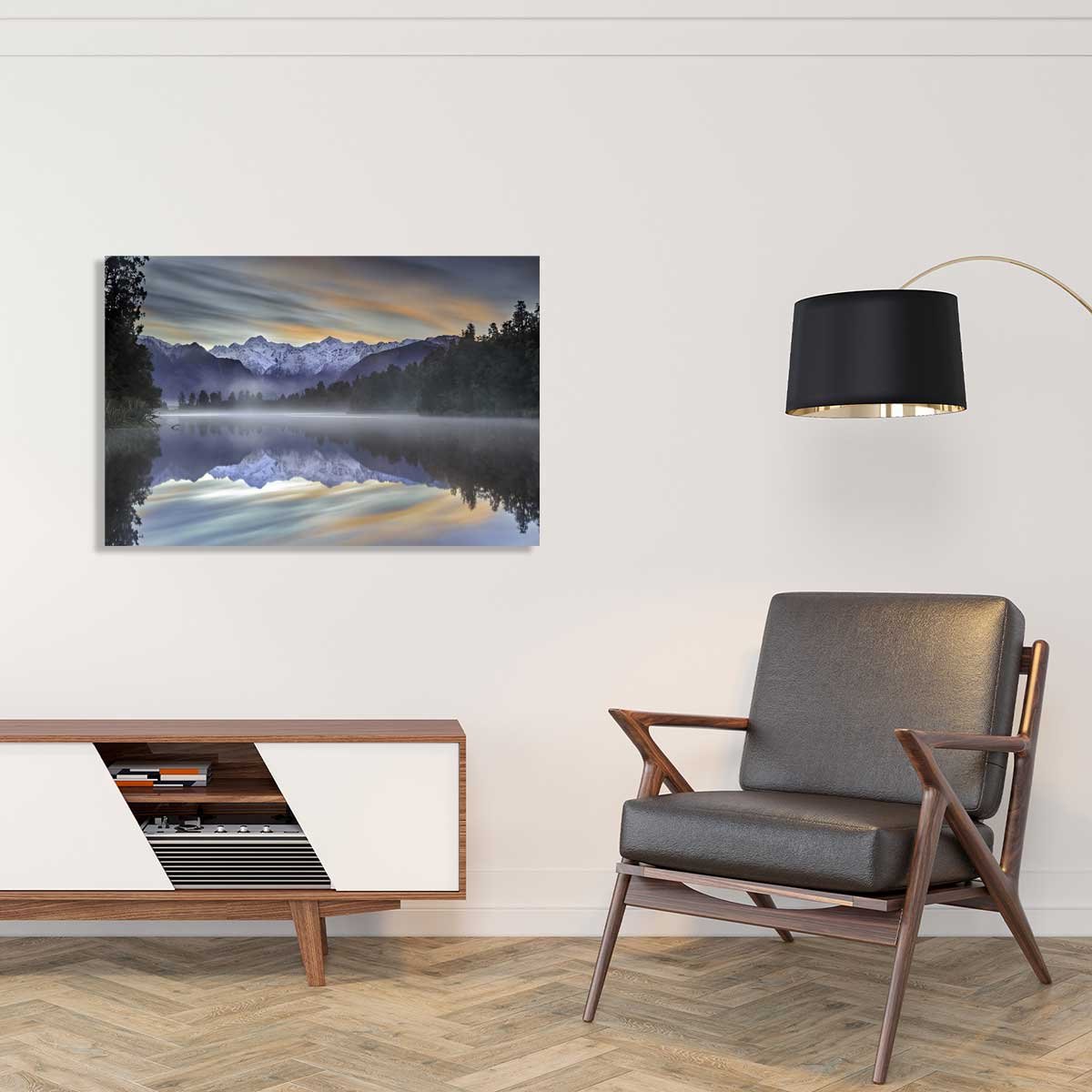 Tableau matin enneigé tableau alu dibond, HEXOA