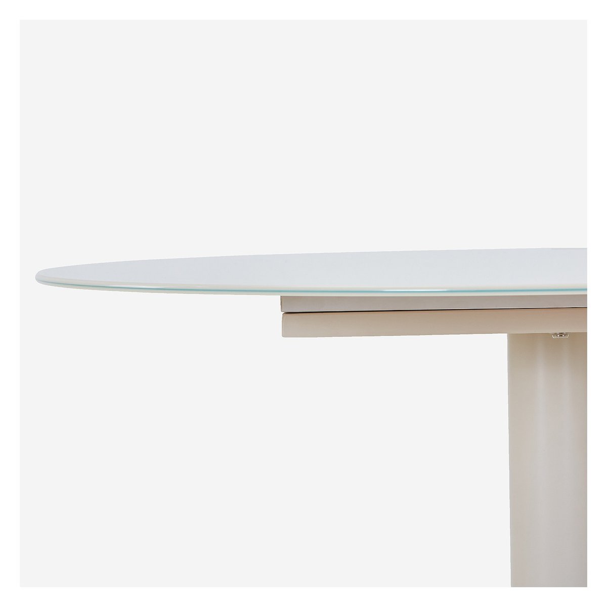 Table à manger métal OLYMPE beige, HABITAT