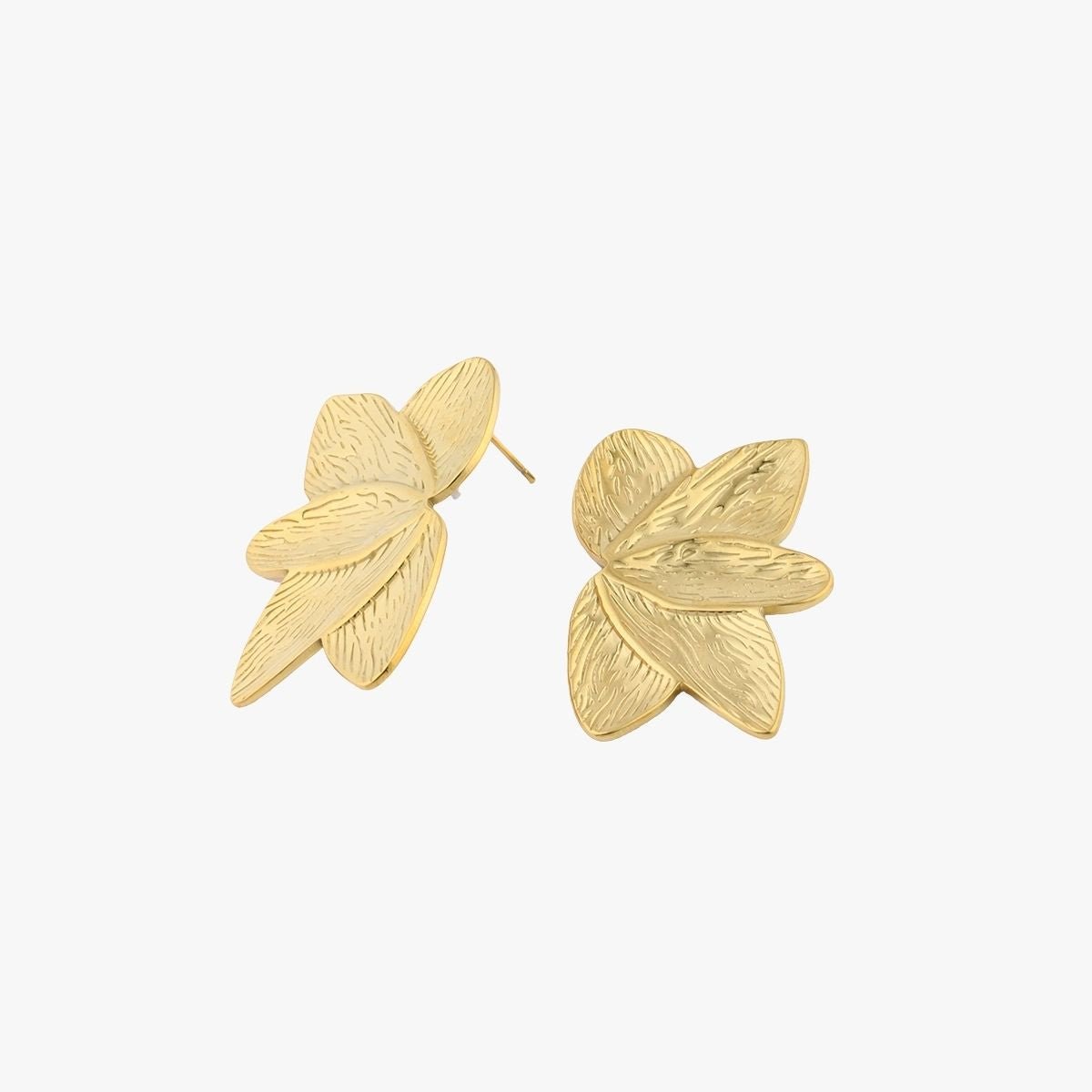 Boucles d'oreilles demi-fleurs acier inoxydable aucun, BALABOOSTE
