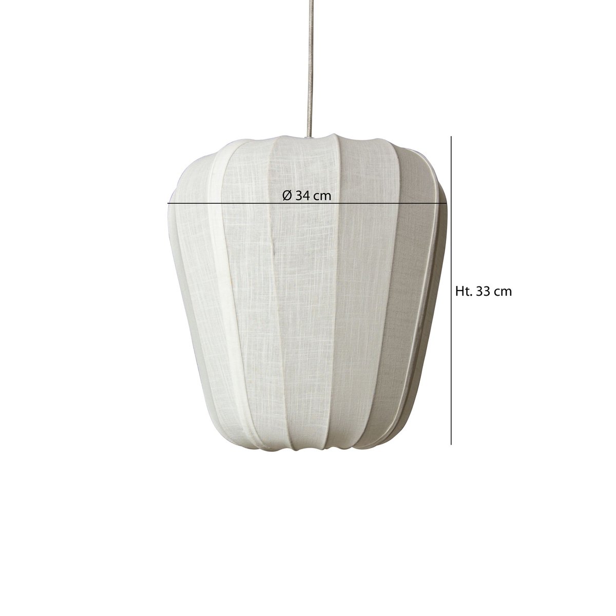 Suspension en coton ivoire et métal, ALBA blanc, NOW'S HOME