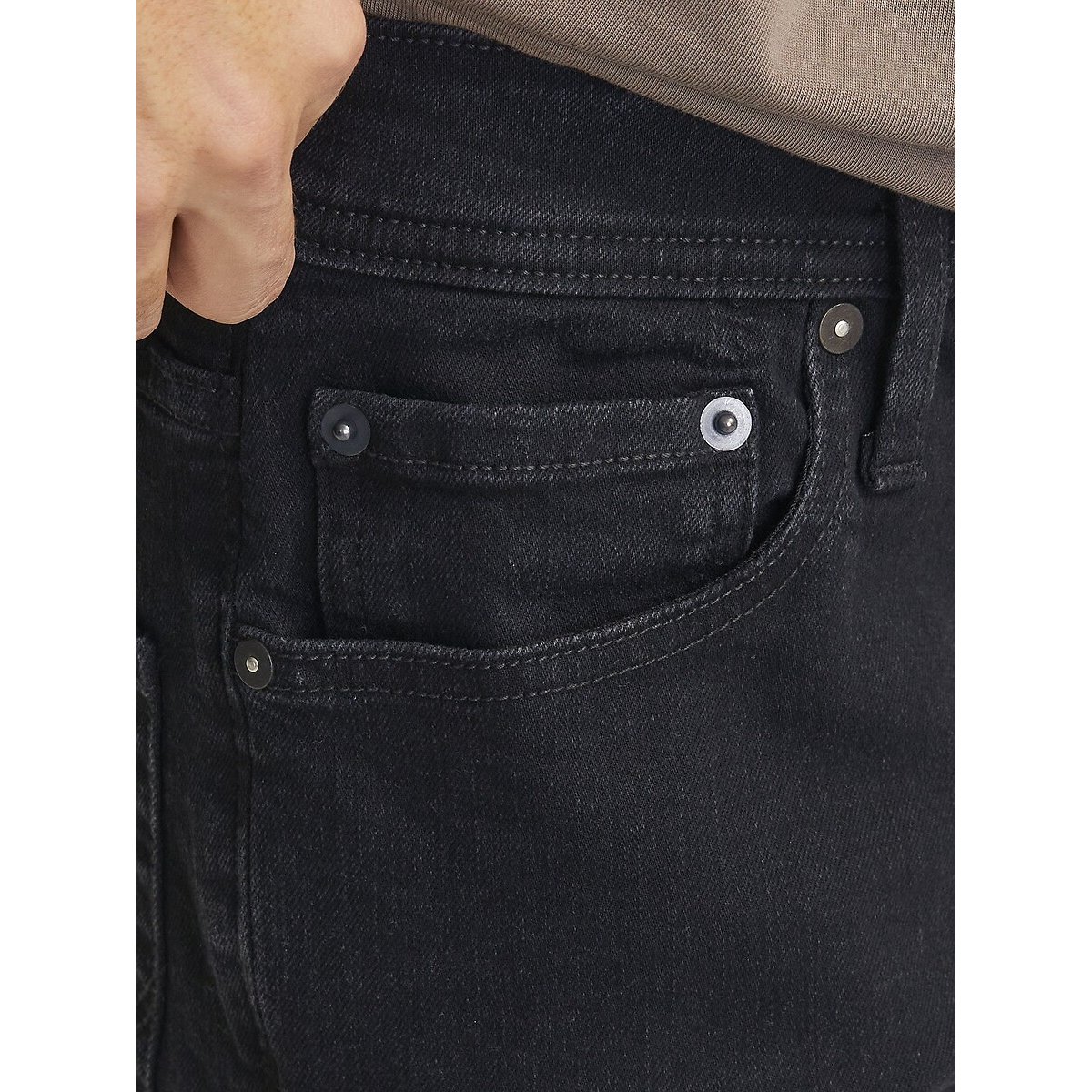 Jean droit Mike noir, JACK & JONES