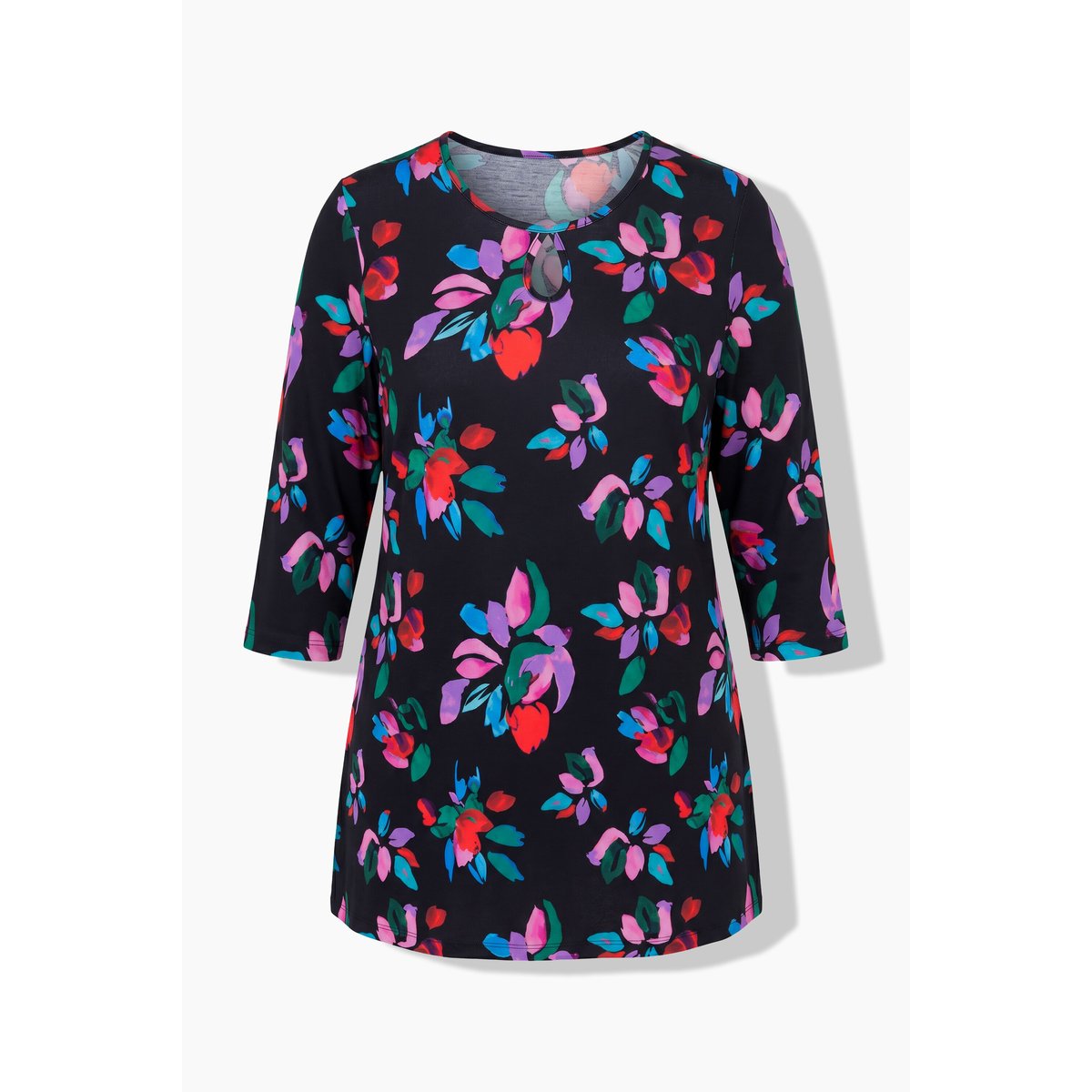 T-shirt long noir, ULLA POPKEN