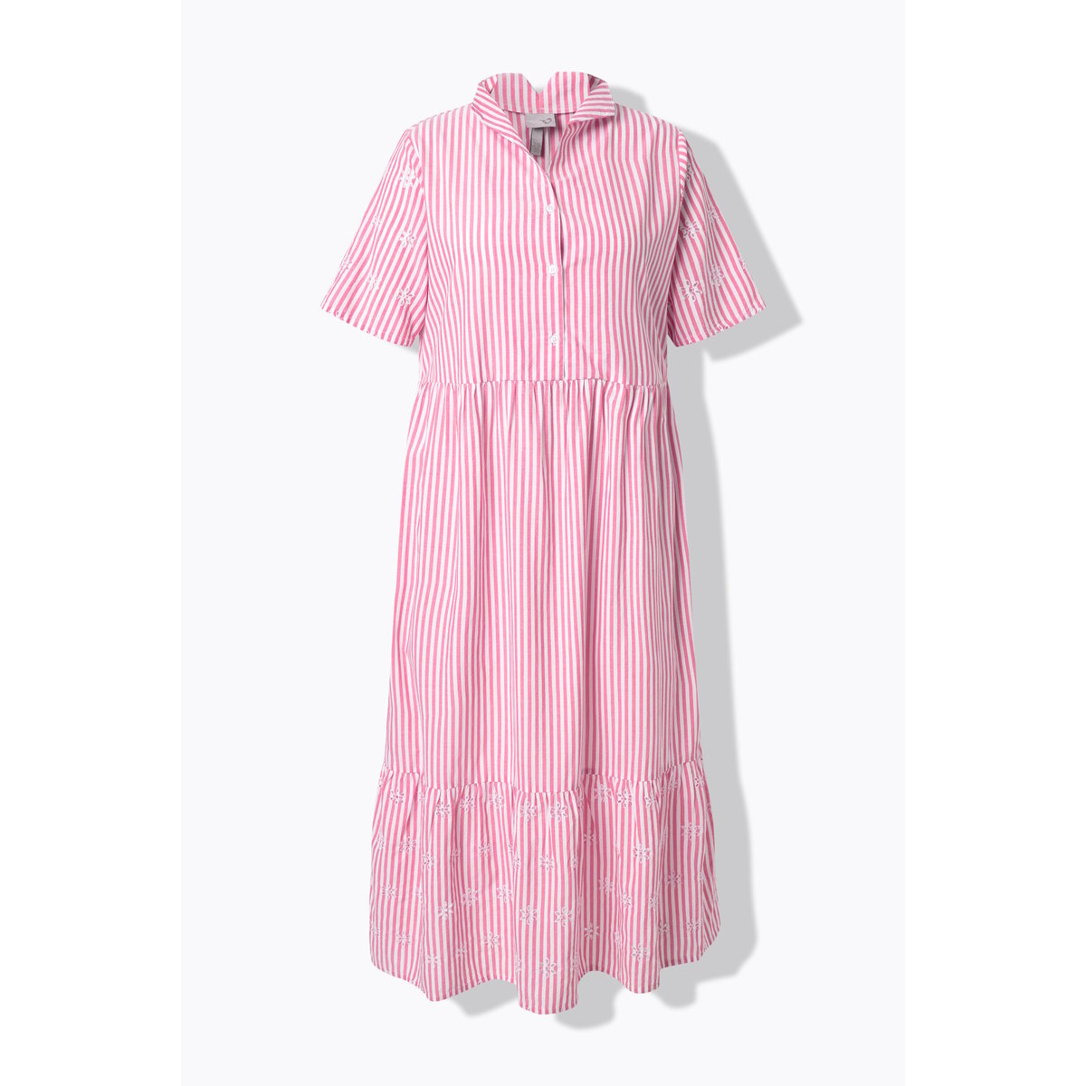 Robe maxi à rayures, poches rouge pavot, ULLA POPKEN