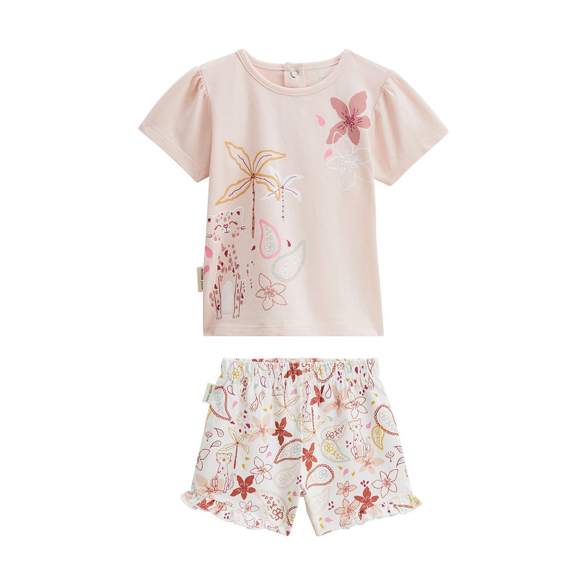 Pyjama short enfant 2 pièces Arizona rose, PETIT BEGUIN