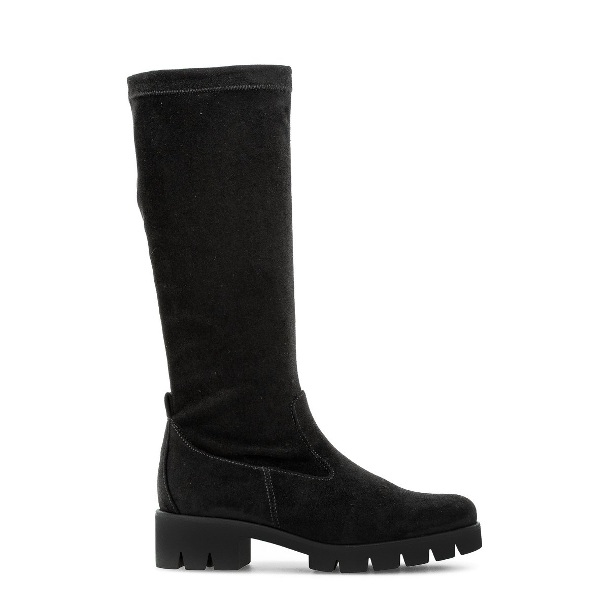 Bottes en velours à talon décroché noir velours, GABOR