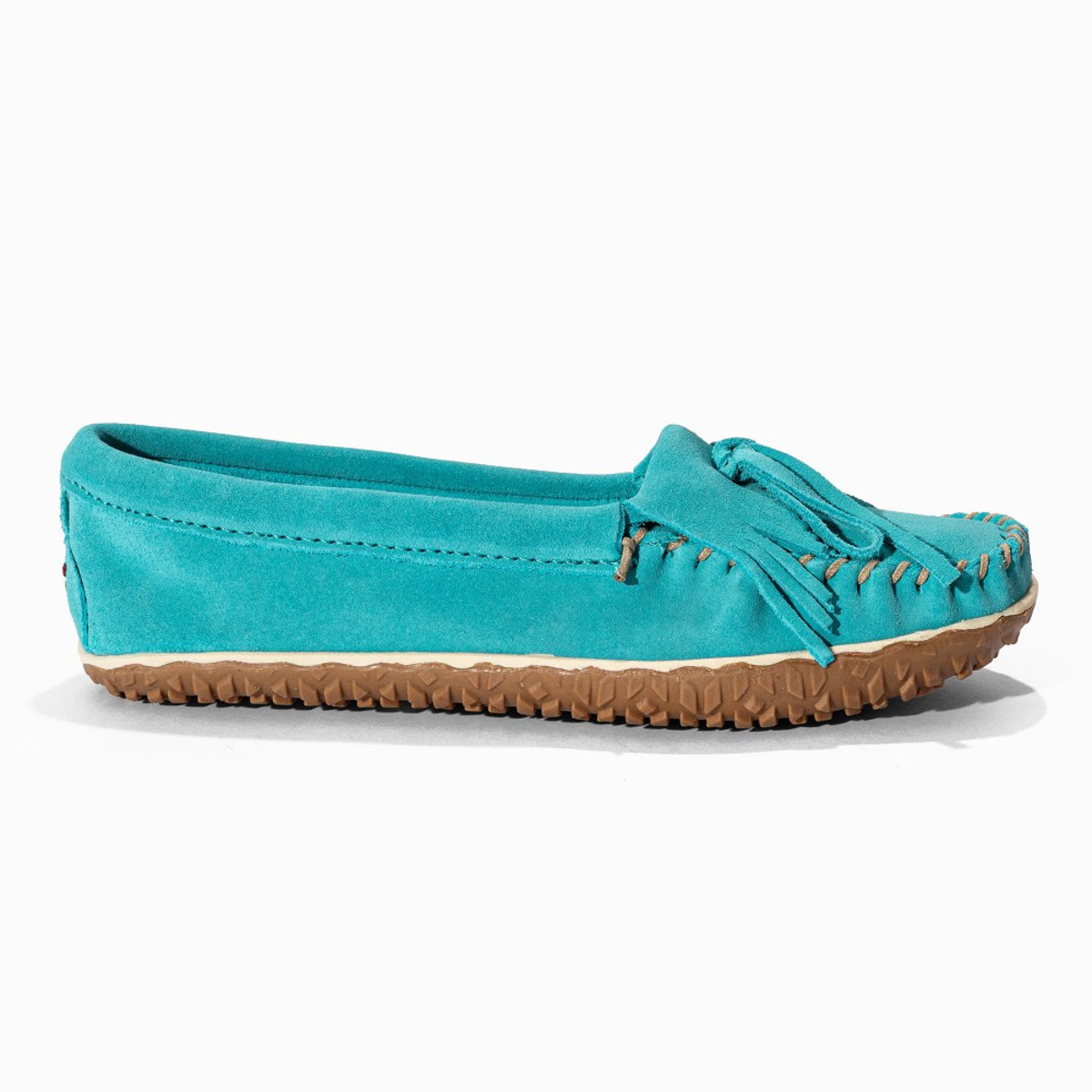 Mocassins en cuir Kilty Tread turquoise, MINNETONKA