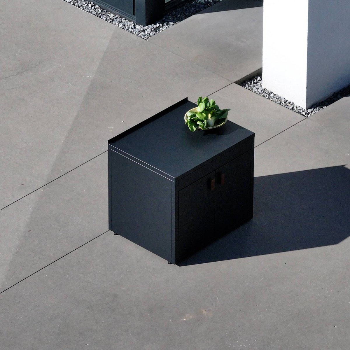 Module de cuisine extérieure acier 2 portes L75,5cm THIRA noir, SWEEEK