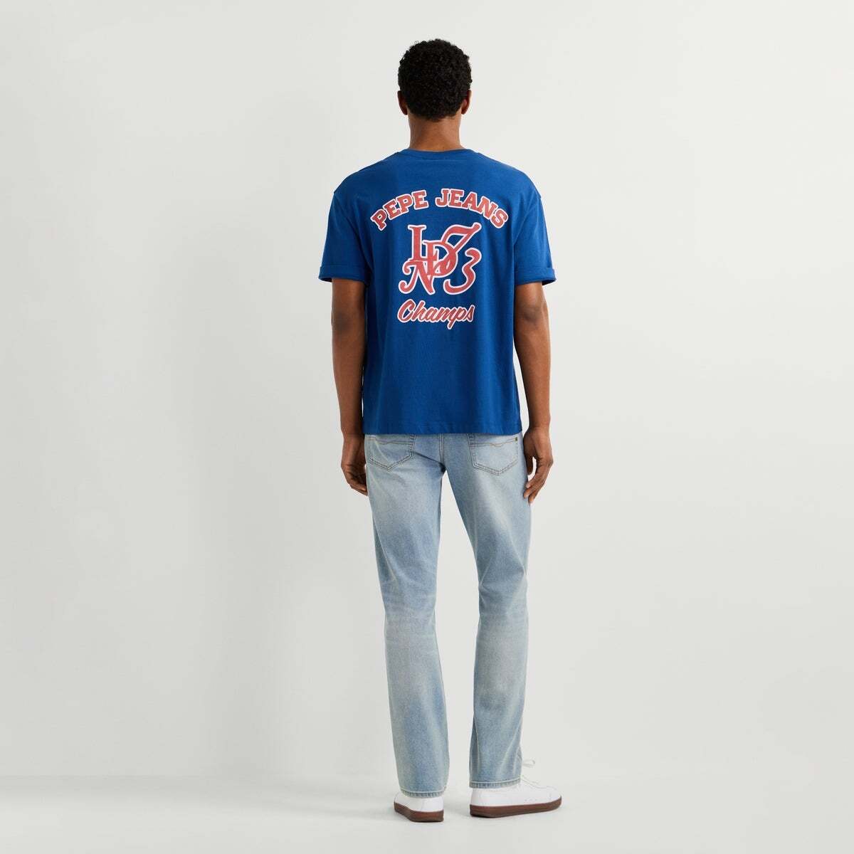 T-Shirt Avec Imprimé Au Dos Coupe Casual encre bleue, PEPE JEANS