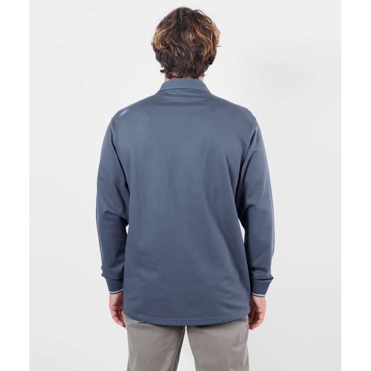 Polo manches longues TIMELESS vintage indigo, OXBOW