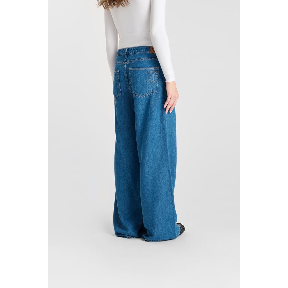 Jeans loose, large VICTORIA, longueur 34 blue, LE TEMPS DES CERISES